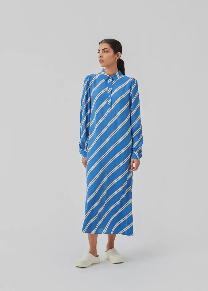 Women Modstrm Dresses CenniMD Print Dress Azure Stripe
