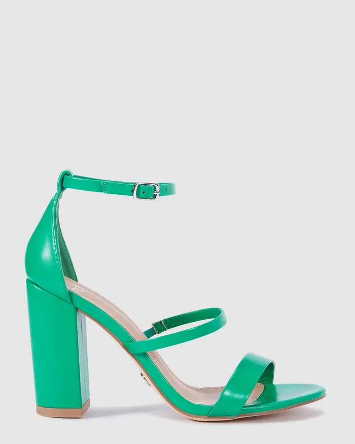 Women MONTAGUE GREEN Block Heels Block Heels NOVO Shoes