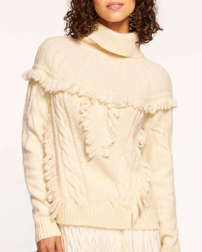 Women Mya Turtleneck Sweater Ivory Ramy Brook Tops Women Mya Turtleneck Sweater Ivory Ramy Brook Tops