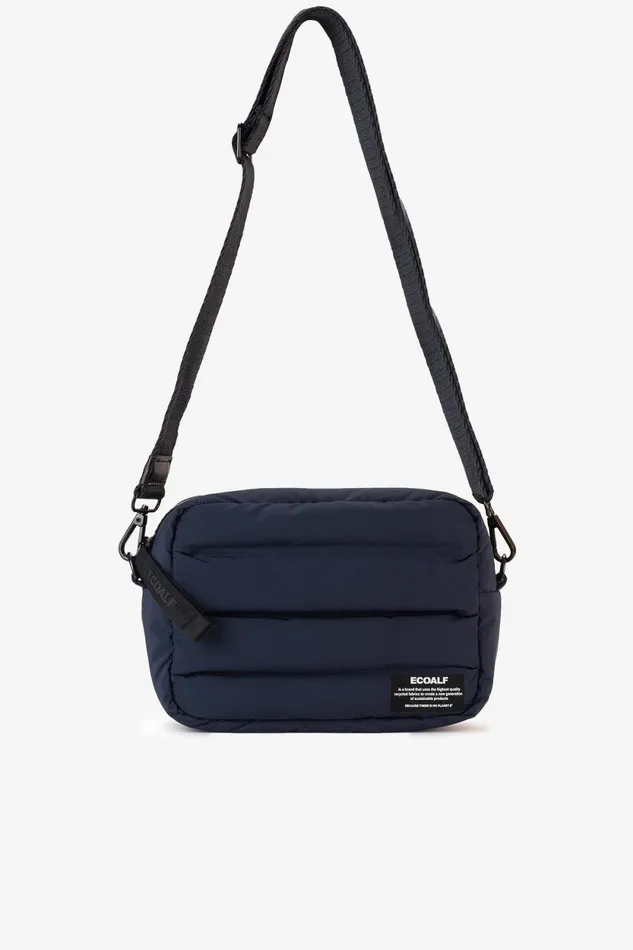 Women Navy Blue Pad Shoulder Bag Ecoalf Handbags