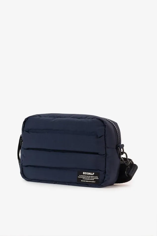 Women Navy Blue Pad Shoulder Bag Ecoalf Handbags