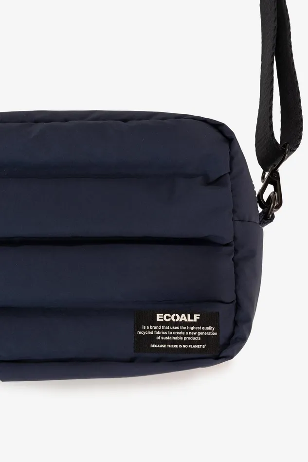 Women Navy Blue Pad Shoulder Bag Ecoalf Handbags