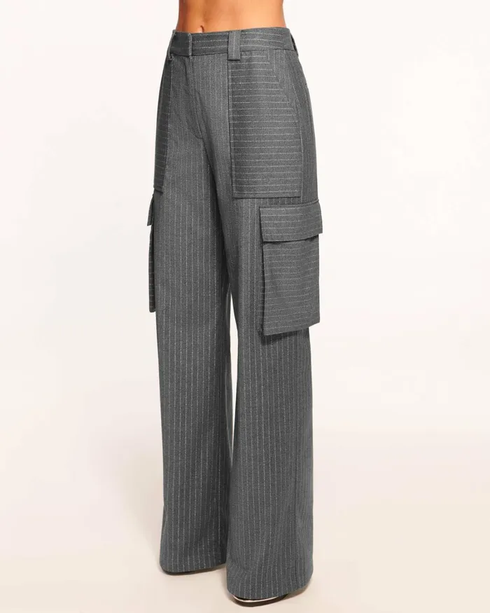 Women Noa HighWaisted Trouser Grey Pinstripe Ramy Brook Pants
