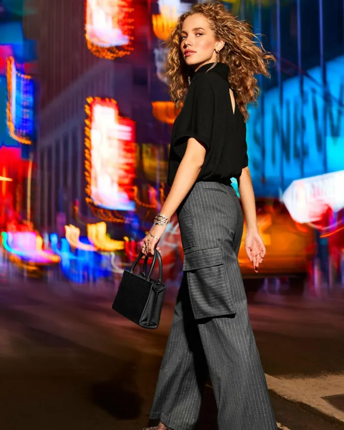 Women Noa HighWaisted Trouser Grey Pinstripe Ramy Brook Pants Women Noa HighWaisted Trouser Grey Pinstripe Ramy Brook Pants