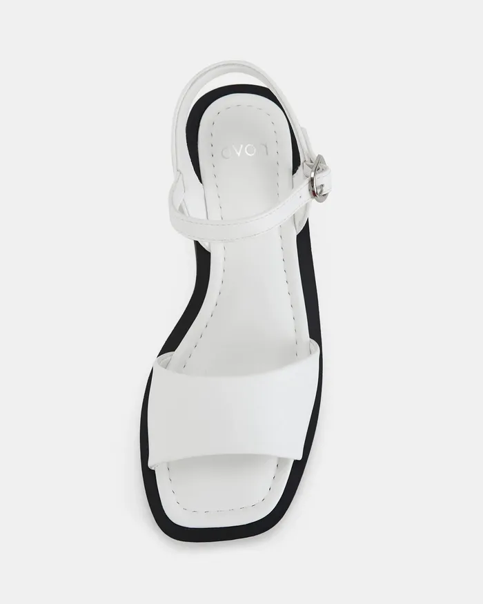 Women NOVO Shoes SLIVIN WHITE Sandals Flat Sandals