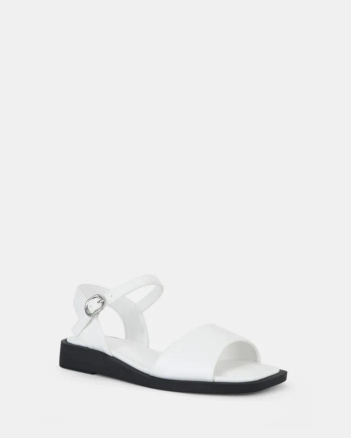 Women NOVO Shoes SLIVIN WHITE Sandals Flat Sandals