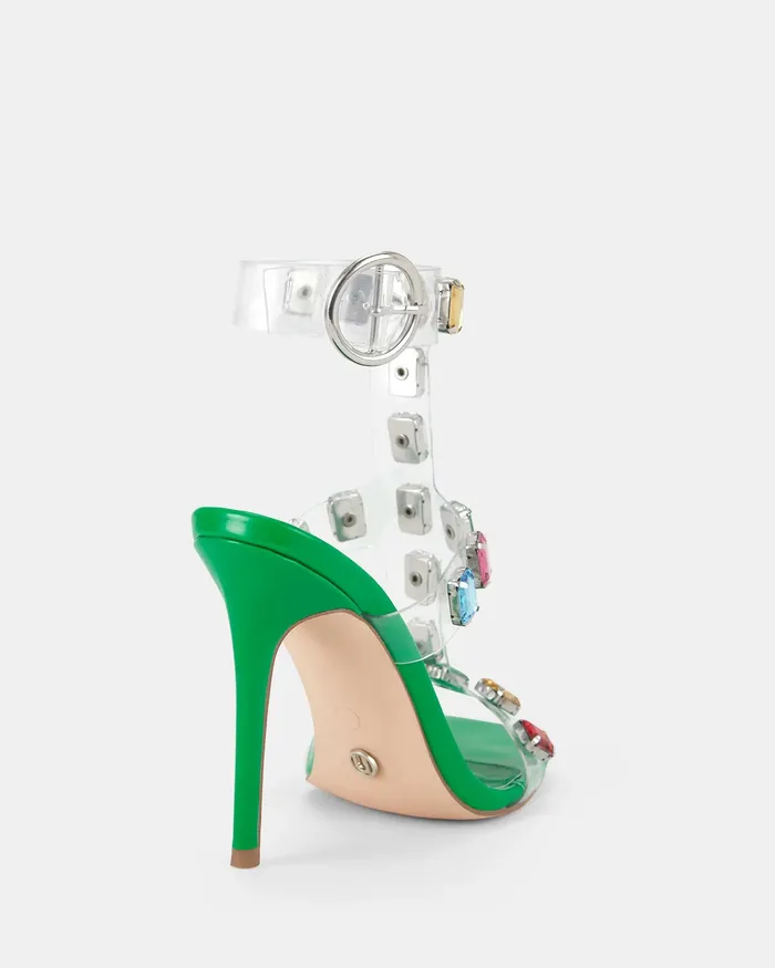 Women NOVO Shoes ZIKACHU GREEN Stilettos Party