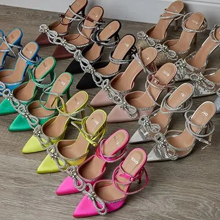 Women NOVO Shoes ZOOBIBI LIME SATIN Pumps Pumps
