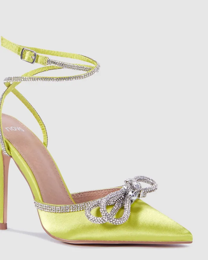 Women NOVO Shoes ZOOBIBI LIME SATIN Pumps Pumps