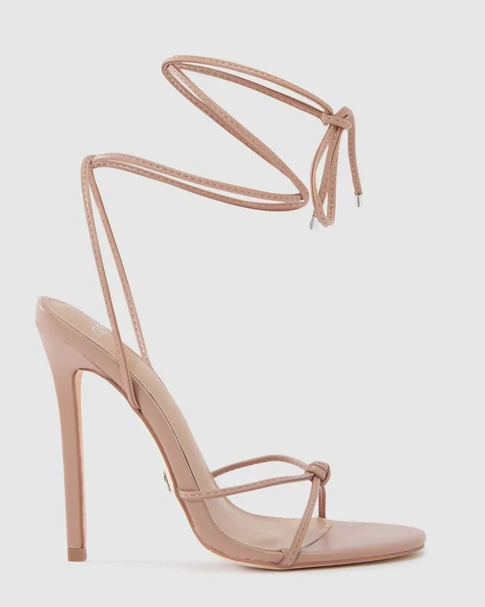 Women NOVO Shoes ZRILANCA CAMEL Open Toe Heels Stilettos