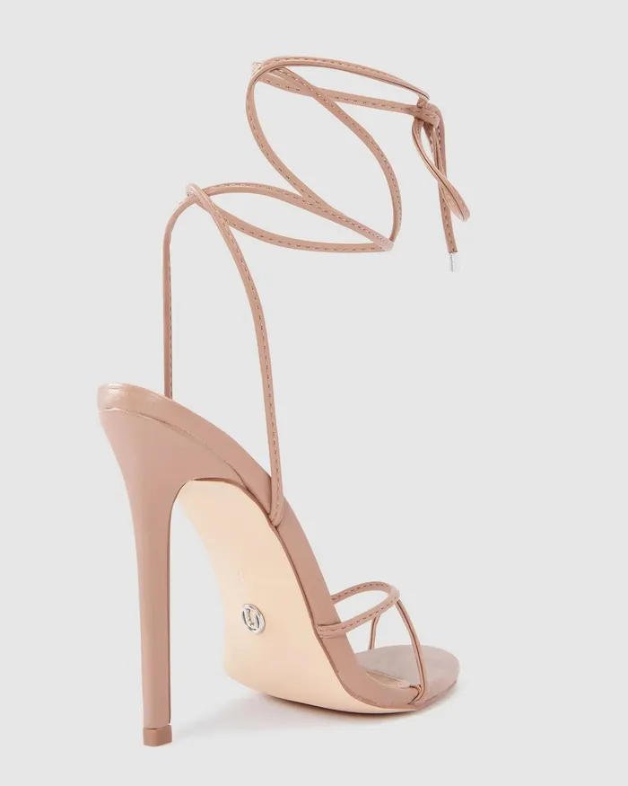 Women NOVO Shoes ZRILANCA CAMEL Open Toe Heels Stilettos