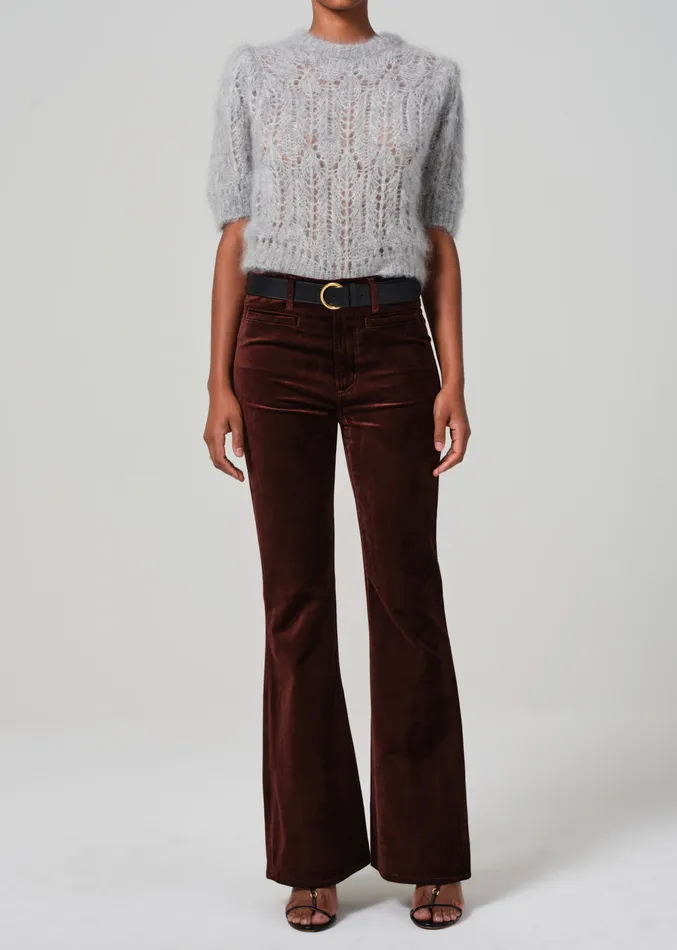 Women Pants Citizens Of Humanity Lilah Flare With Welt Pocket Velvet In Chocolate Milk Women Pants Citizens Of Humanity Lilah Flare With Welt Pocket Velvet In Chocolate Milk
