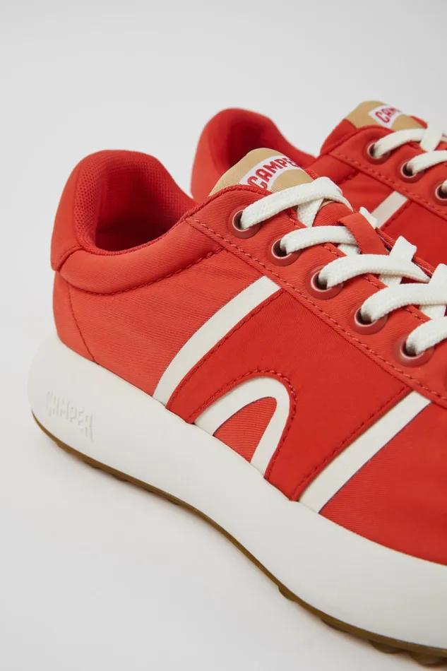Women Pelotas Athens Red Textile Sneaker Camper Sneakers
