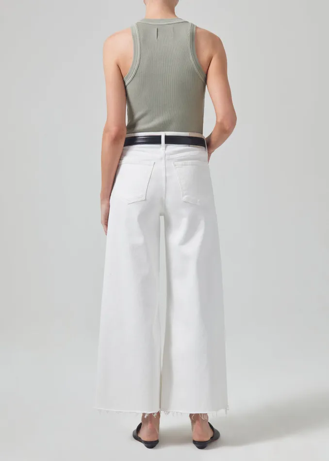 Women Petite Citizens Of Humanity Lyra Wide Leg Crop In White