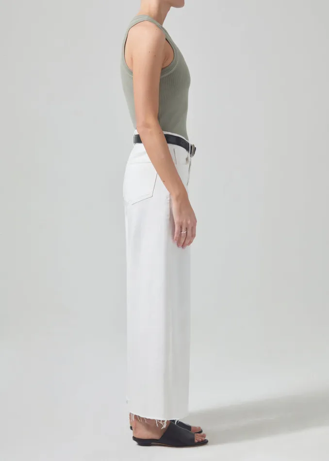 Women Petite Citizens Of Humanity Lyra Wide Leg Crop In White