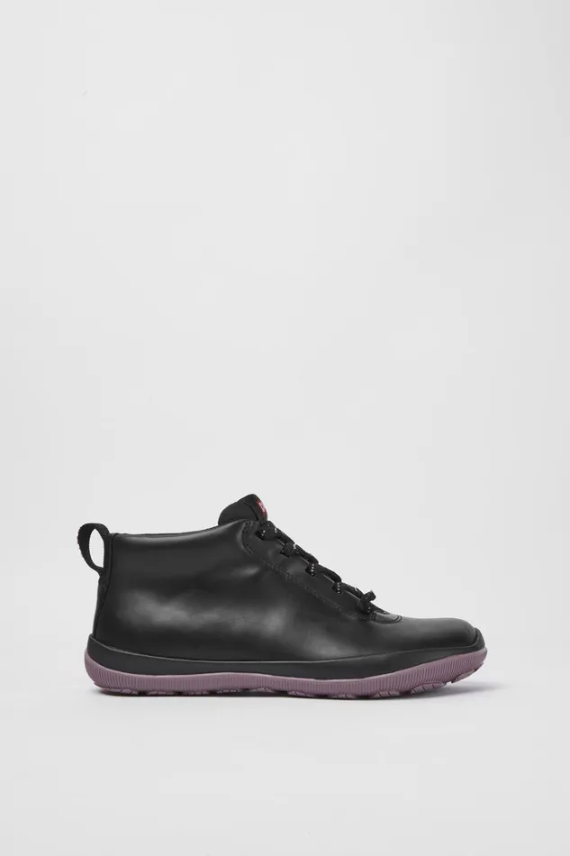 Women Peu Pista GORETEX Black Leather Shoes Camper Flat Shoes Women Peu Pista GORETEX Black Leather Shoes Camper Flat Shoes