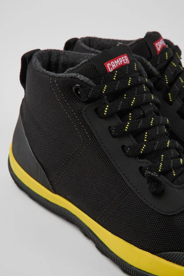 Women Peu Pista GORETEX Black Textile Ankle Boots Camper Ankle Boots