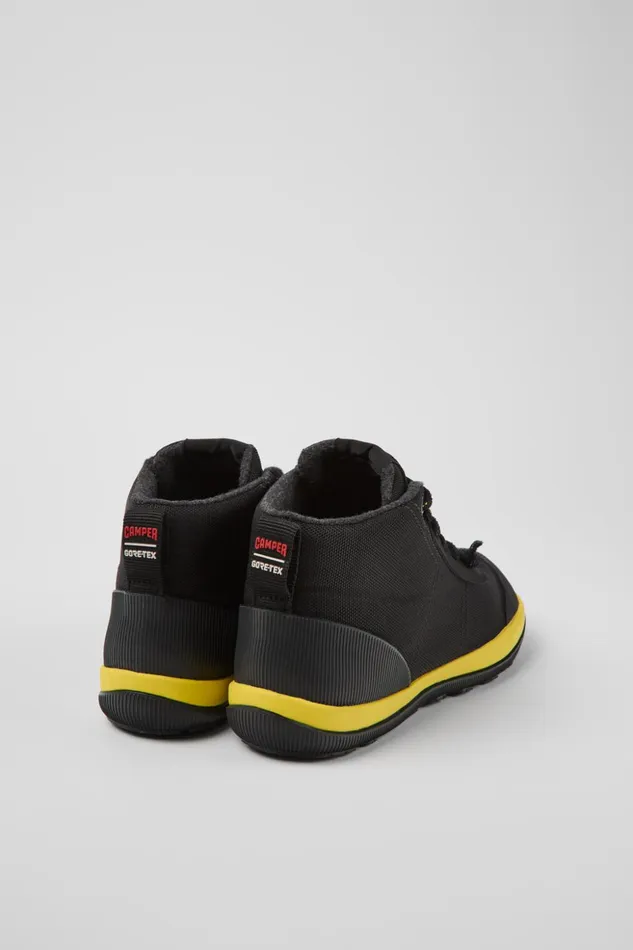 Women Peu Pista GORETEX Black Textile Ankle Boots Camper Ankle Boots