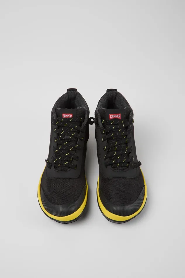 Women Peu Pista GORETEX Black Textile Ankle Boots Camper Ankle Boots