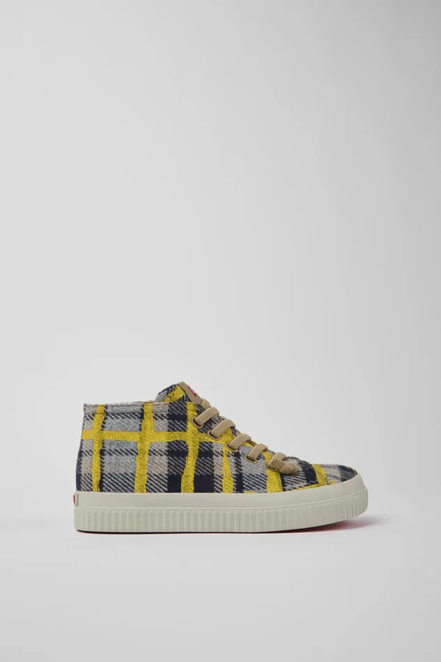 Women Peu Roda Yellow Multicolored Recycled Wool Sneakers Camper Ankle Boots