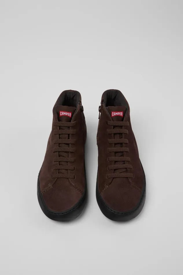 Women Peu Touring Brown Nubuck Ankle Boots Camper Ankle Boots