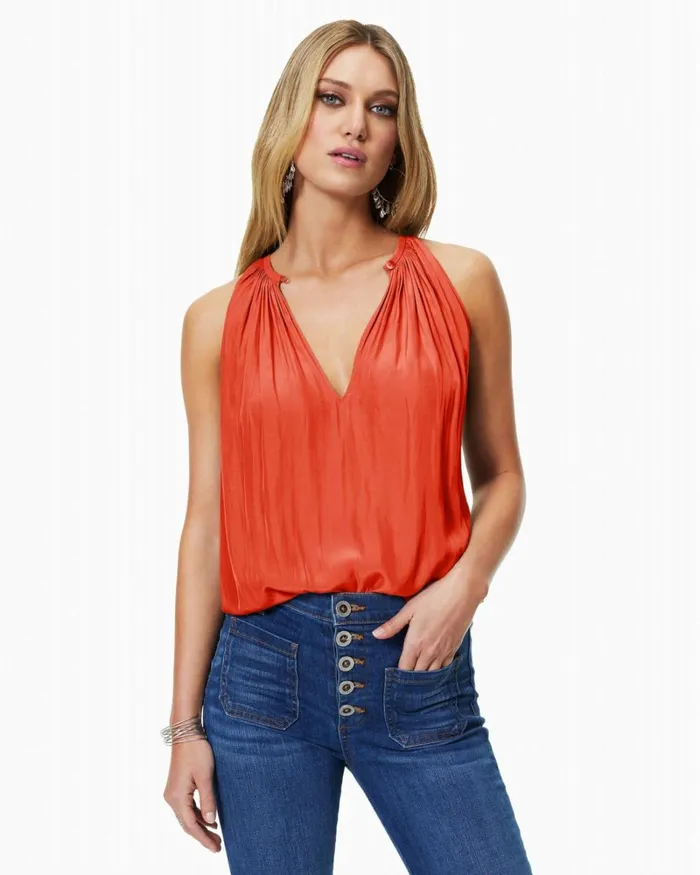 Women Piper VNeck Tank Top Sandstone Ramy Brook Tops Women Piper VNeck Tank Top Sandstone Ramy Brook Tops