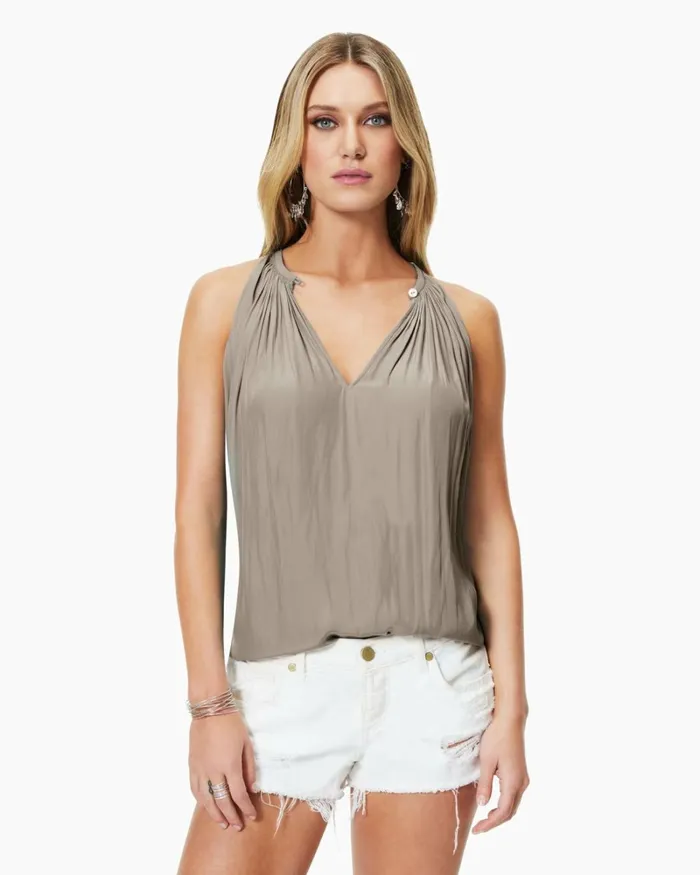 Women Piper VNeck Tank Top Sandstone Ramy Brook Tops Women Piper VNeck Tank Top Sandstone Ramy Brook Tops