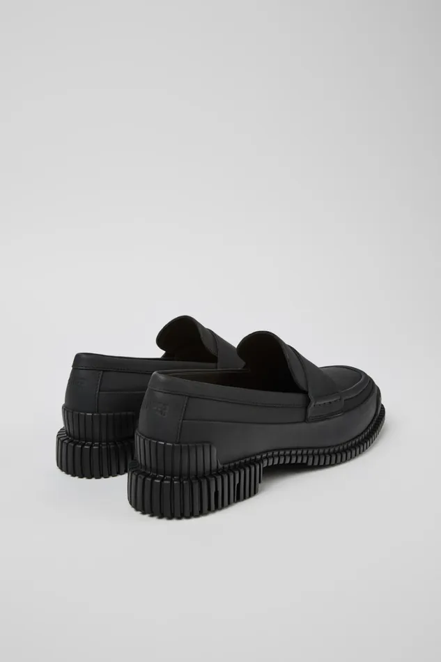 Women Pix Black Leather Moccasin Ballerina Camper Formal Shoes Women Pix Black Leather Moccasin Ballerina Camper Formal Shoes