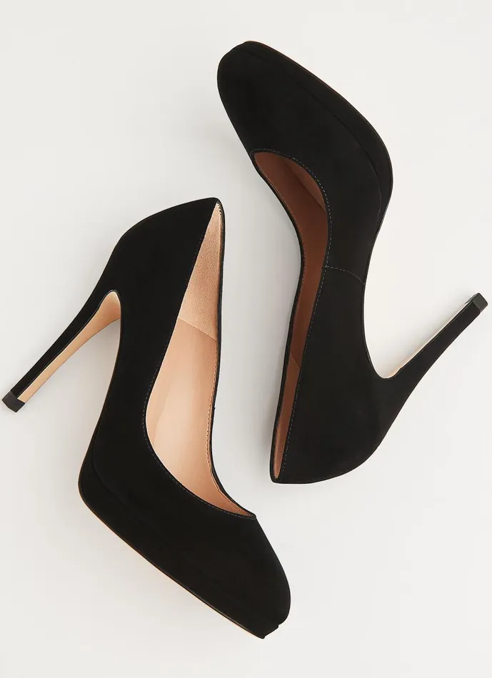 Women Platforms LKBennett Sledge Black Suede Platform Courts Black Women Platforms LKBennett Sledge Black Suede Platform Courts Black