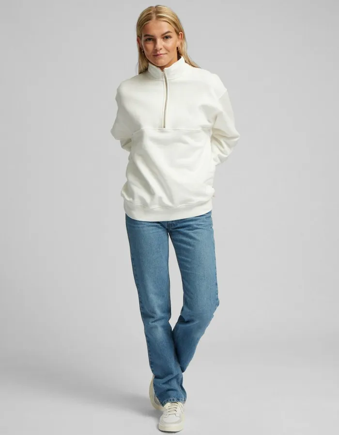 Women Quarter Zips Colorful Standard Organic Quarter Zip Sapphire Blue