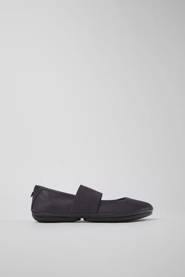 Women Right Purple Leather Mary Jane Camper Ballerinas Women Right Purple Leather Mary Jane Camper Ballerinas