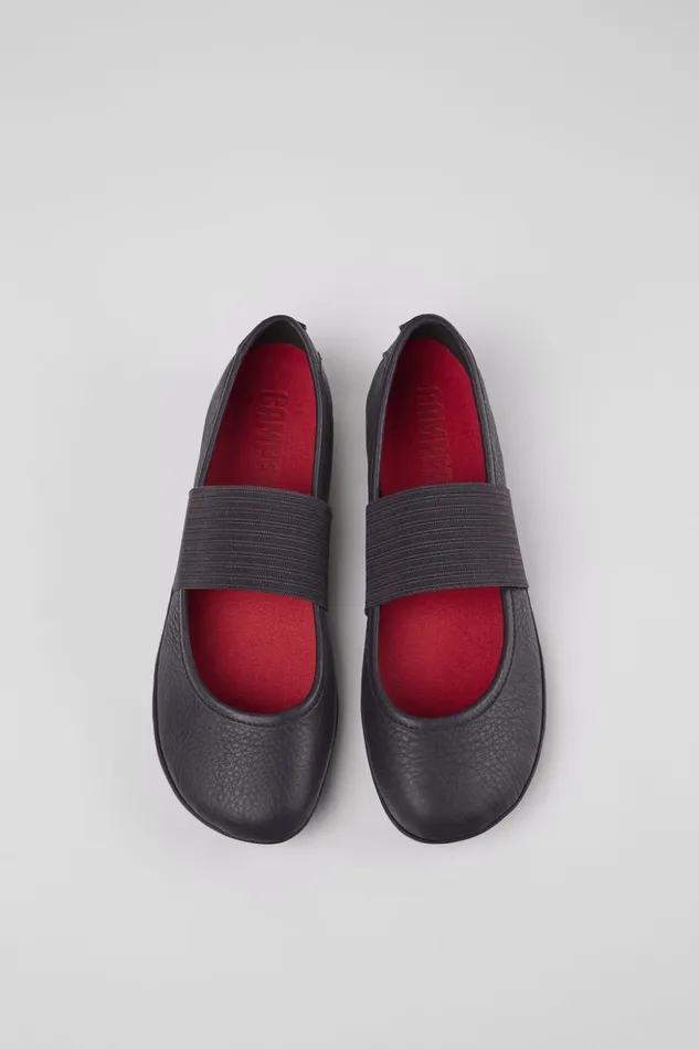 Women Right Purple Leather Mary Jane Camper Ballerinas Women Right Purple Leather Mary Jane Camper Ballerinas