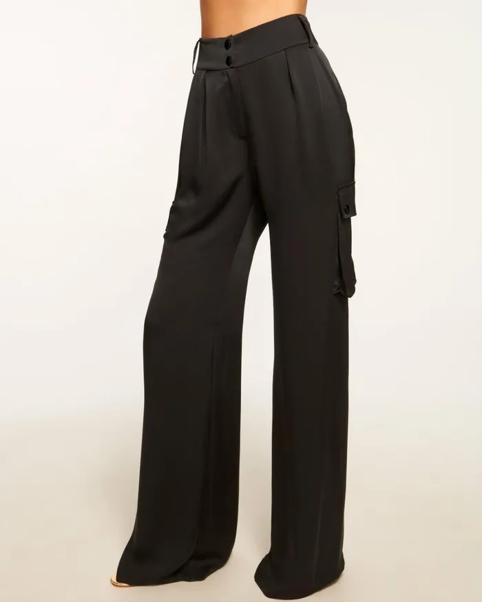 Women Rumer Wide Leg Cargo Pant Black Ramy Brook Pants Women Rumer Wide Leg Cargo Pant Black Ramy Brook Pants