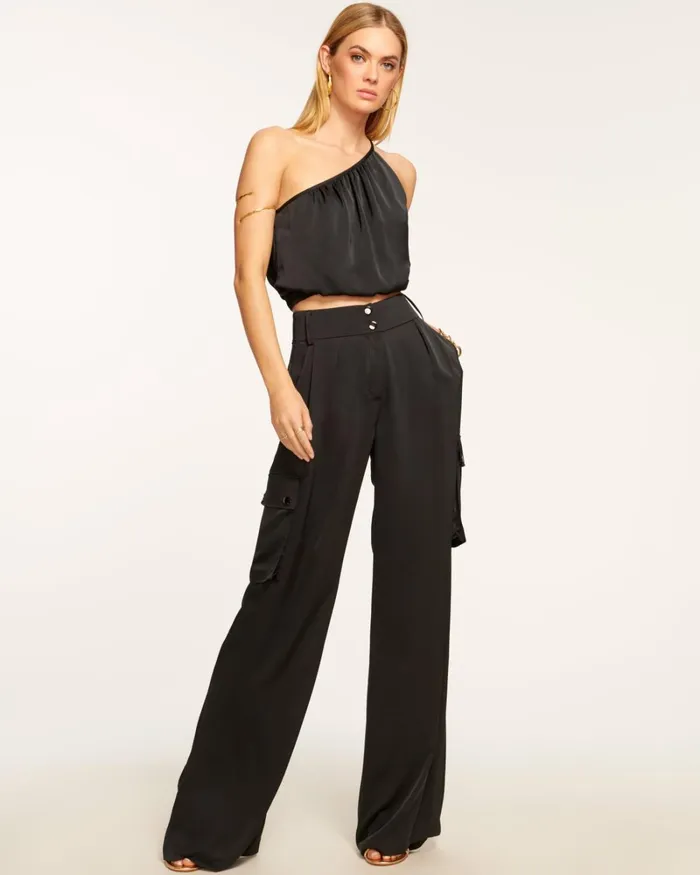 Women Rumer Wide Leg Cargo Pant Black Ramy Brook Pants Women Rumer Wide Leg Cargo Pant Black Ramy Brook Pants
