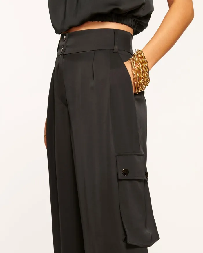 Women Rumer Wide Leg Cargo Pant Black Ramy Brook Pants Women Rumer Wide Leg Cargo Pant Black Ramy Brook Pants