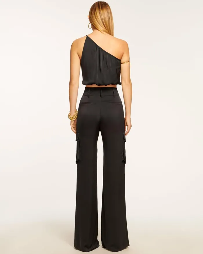 Women Rumer Wide Leg Cargo Pant Black Ramy Brook Pants Women Rumer Wide Leg Cargo Pant Black Ramy Brook Pants