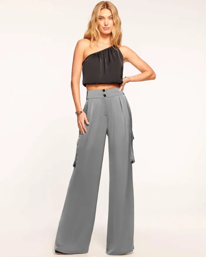 Women Rumer Wide Leg Cargo Pant Black Ramy Brook Pants Women Rumer Wide Leg Cargo Pant Black Ramy Brook Pants