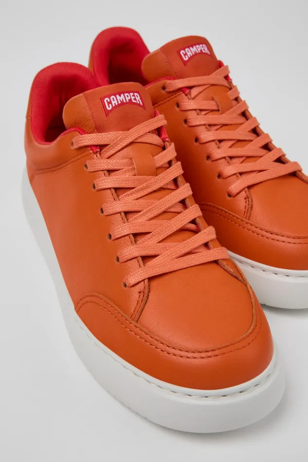 Women Runner K21 Orange Leather Sneakers Camper Sneakers