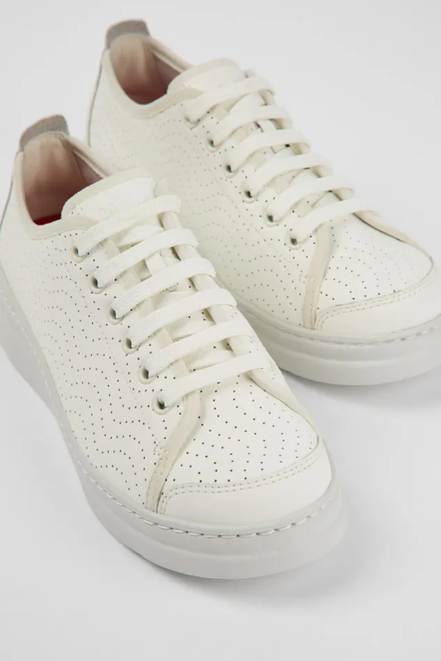 Women Runner White Leather Sneaker Camper Sneakers