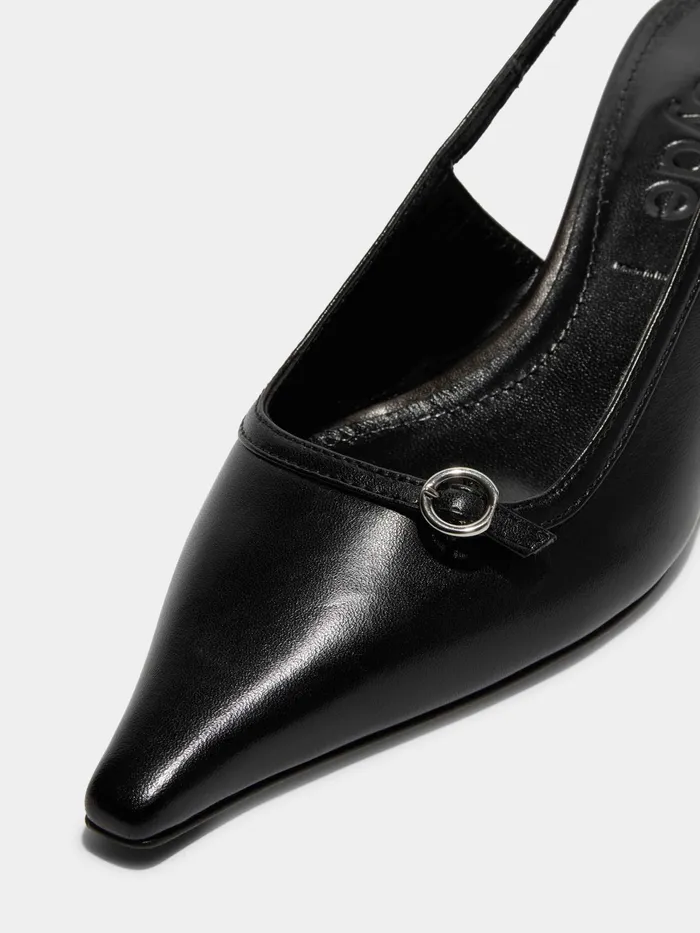 Women Saba Leather Slingback Pumps Aeyde Slingbacks