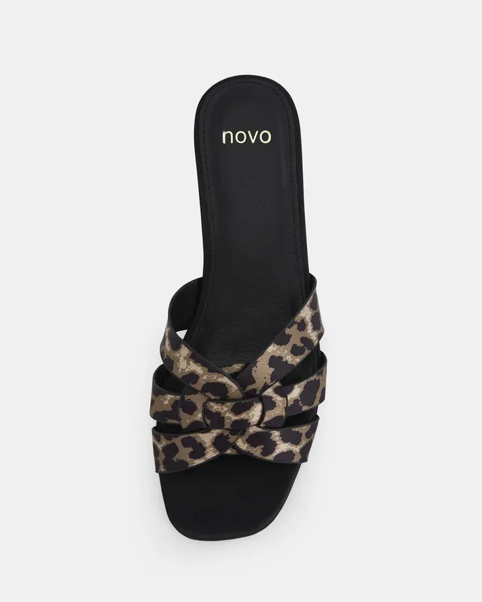 Women SAFRON Leopard Slides NOVO Shoes