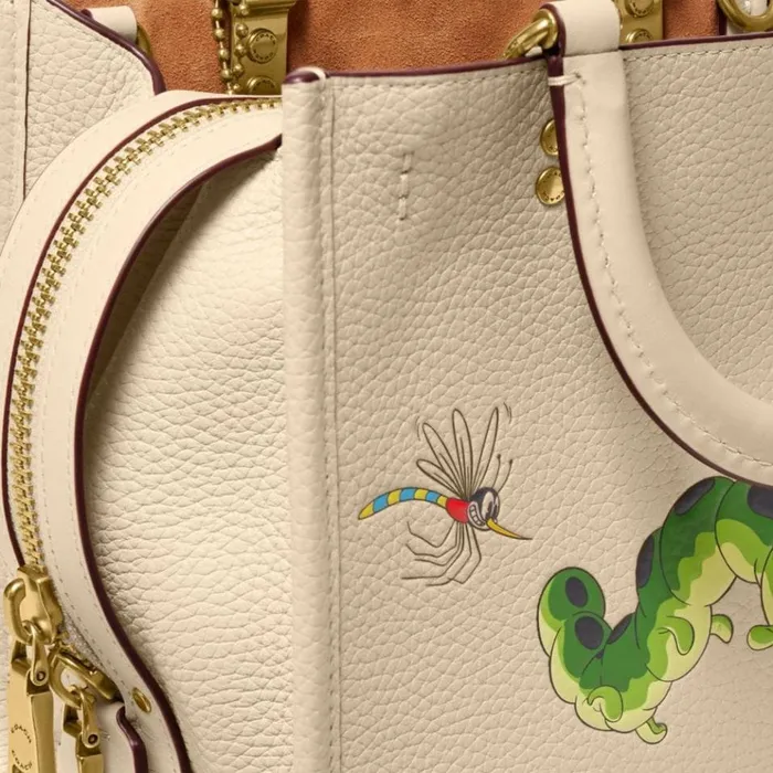 Women Satchels and Top Handles Coach Disney X Coach Rogue 25 In Regenerative Leather With Mickey Mouse And Caterpillar Brassivory