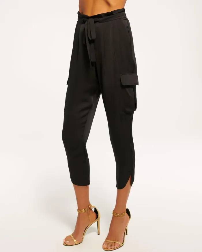 Women Satin Pocket Allyn Pant Navy Ramy Brook Pants