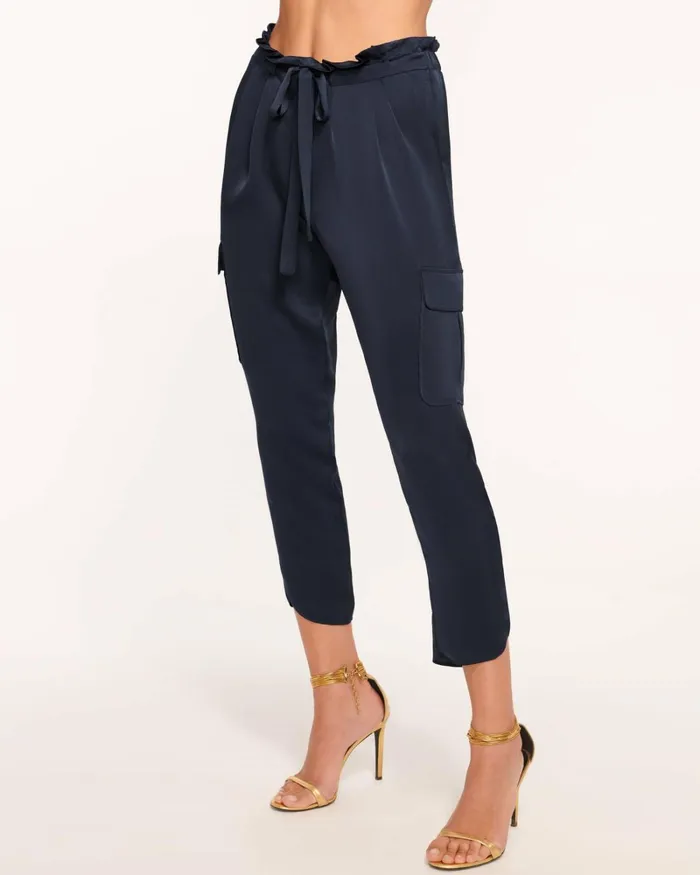 Women Satin Pocket Allyn Pant Navy Ramy Brook Pants Women Satin Pocket Allyn Pant Navy Ramy Brook Pants