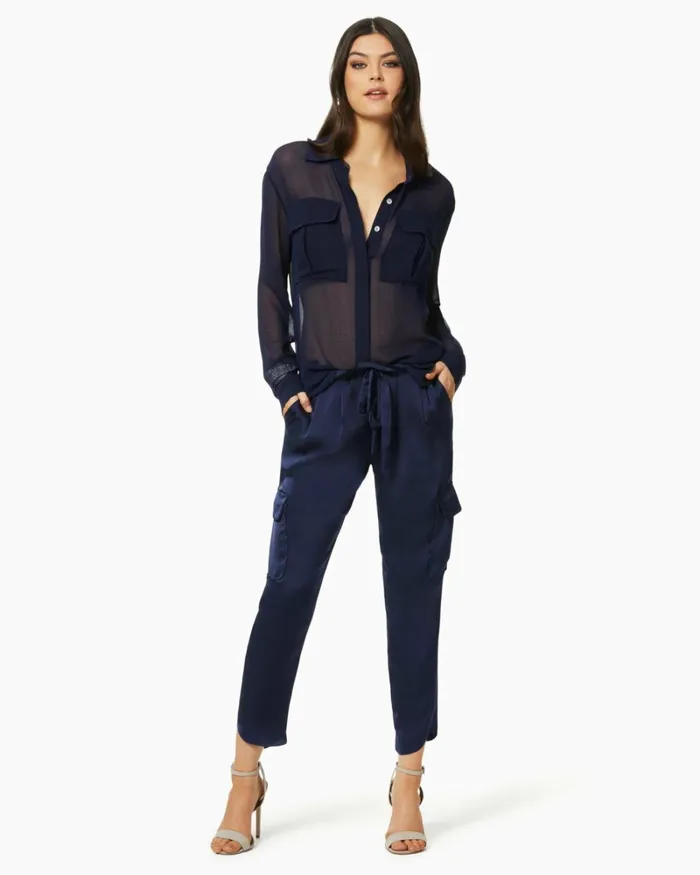 Women Satin Pocket Allyn Pant Navy Ramy Brook Pants Women Satin Pocket Allyn Pant Navy Ramy Brook Pants