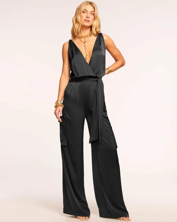 Women Savannah Cargo Jumpsuit Black Ramy Brook Dresses
