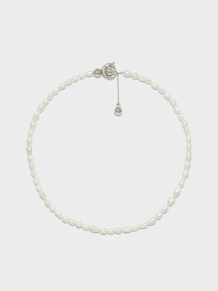 Women Saylor Pearl And PalladiumPlated Necklace Aeyde Necklaces