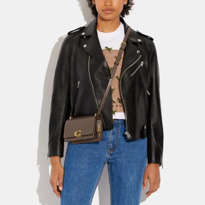 Women Shoulder Bags and Hobos Coach Bandit Crossbody Brassdark Stone