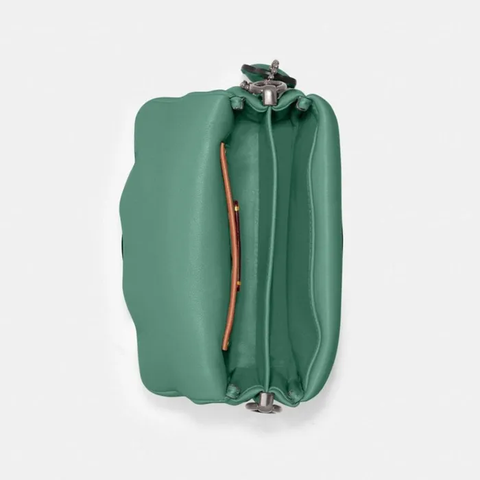 Women Shoulder Bags and Hobos Coach Pillow Tabby Shoulder Bag 18 Silverbright Green