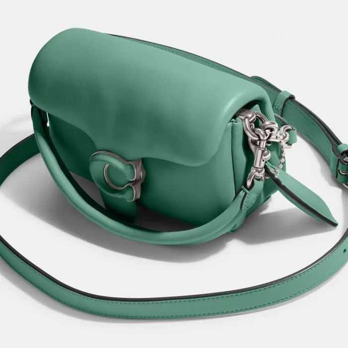 Women Shoulder Bags and Hobos Coach Pillow Tabby Shoulder Bag 18 Silverbright Green